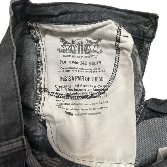 Levi’s Jeans Mens 32x36 Grey 511 Slim Fit Rigid Denim - Picture 4 of 7